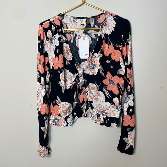 NWT ROXY Blue Day Baby Long Sleeve Top Size Large - Picture 3 of 8